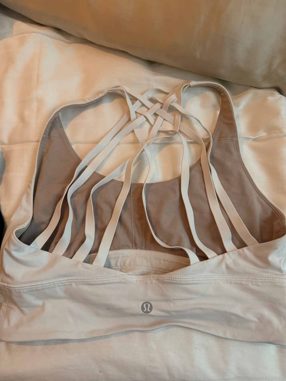 lululemon athletica Pale Pink Strappy Back Sports Bra